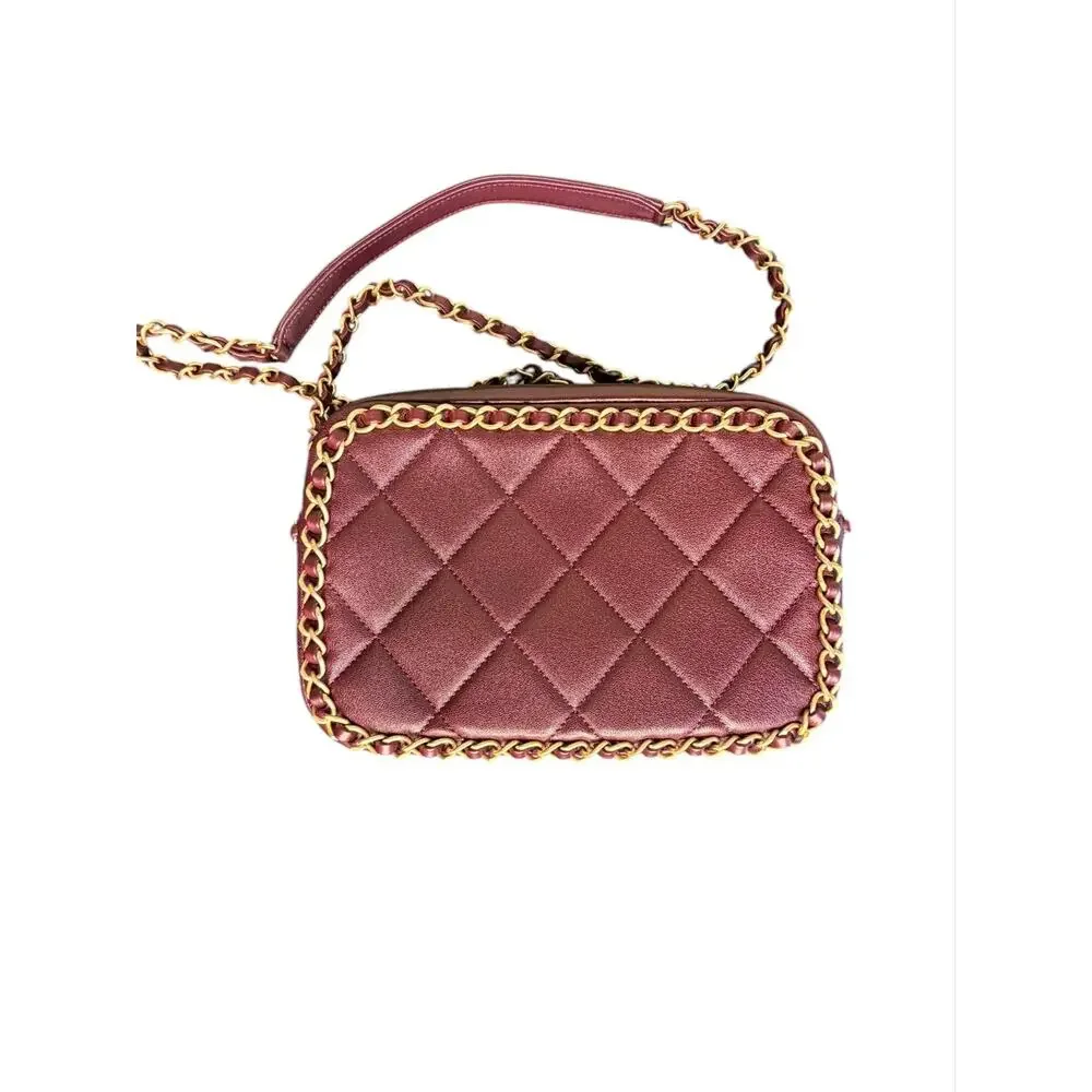 Chanel Small Camera Case in Burgundy